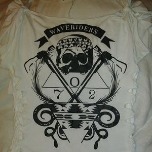 NEVEE WORN WAVERIDER SKULL CUT OUT AND TIE DESIGN